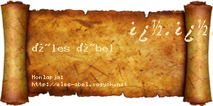 Éles Ábel névjegykártya