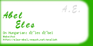 abel eles business card